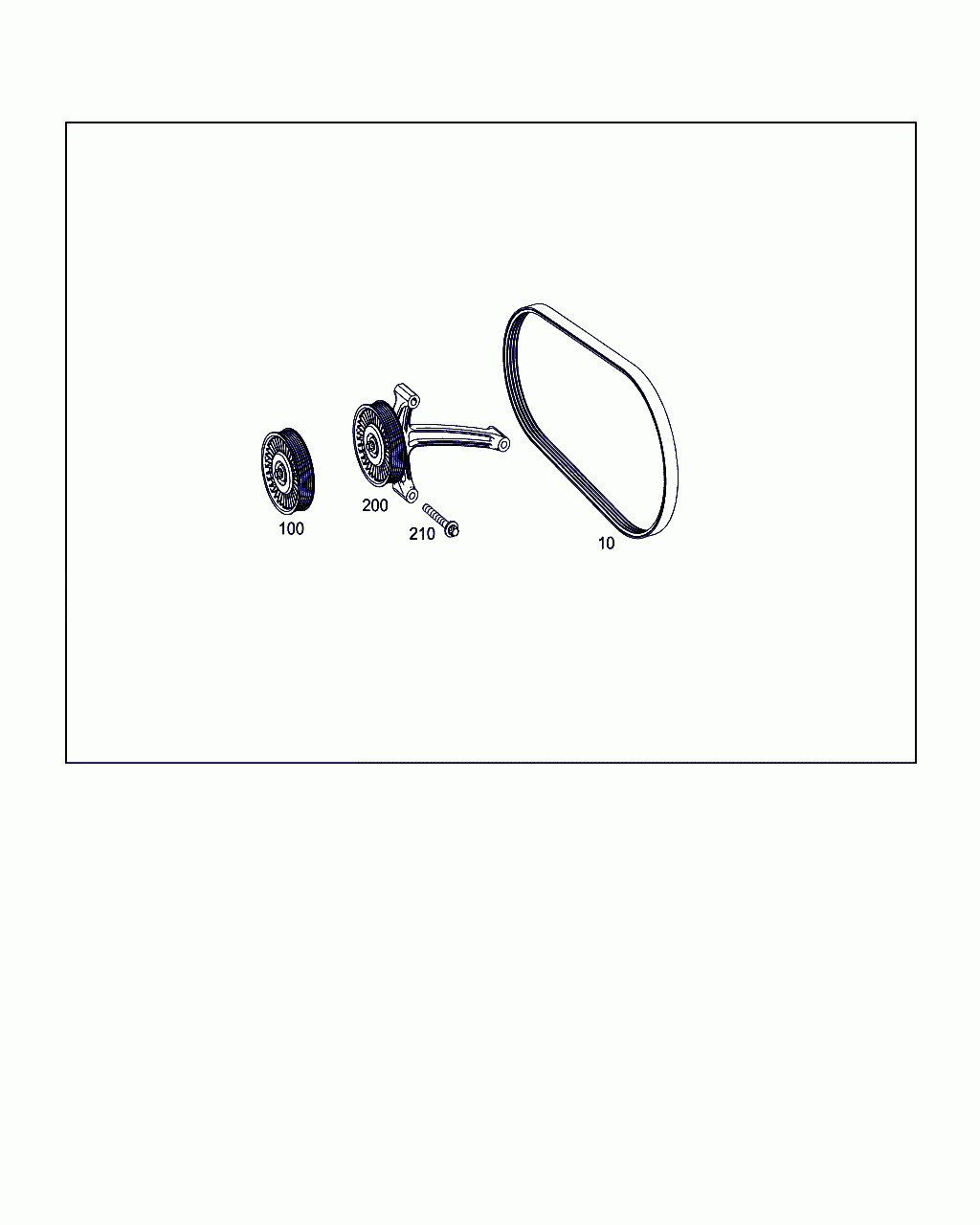 PULLEY W SINGLE BEARING, <span>A 271 200 06 70, Main Group: Major Assembly Detachable Body Comp., Diagram: V-BELT,BELT TIGHTENER,SHEAVE PULLEY, Location Of Picture: 200
