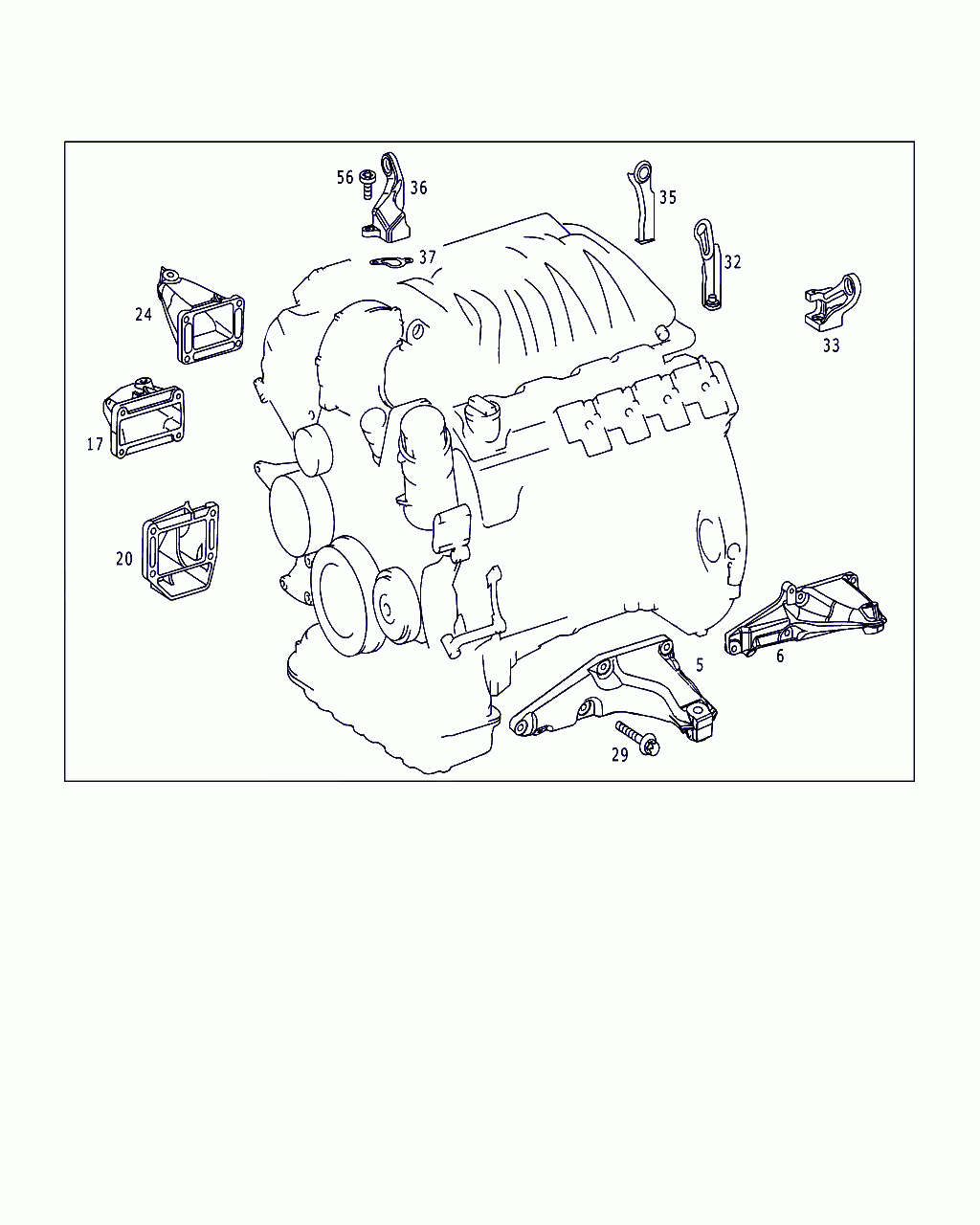 ENGINE SUPPORT, <span>A 113 223 30 04, Main Group: Engine Suspension, Diagram: ENGINE SUPPORTS AND ATTACHMENT PARTS, Location Of Picture: 24