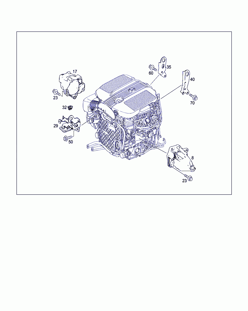 ENGINE SUPPORT, <span>A 651 223 17 04, Main Group: Engine Suspension, Diagram: ENGINE SUPPORTS AND ATTACHMENT PARTS, Location Of Picture: 8