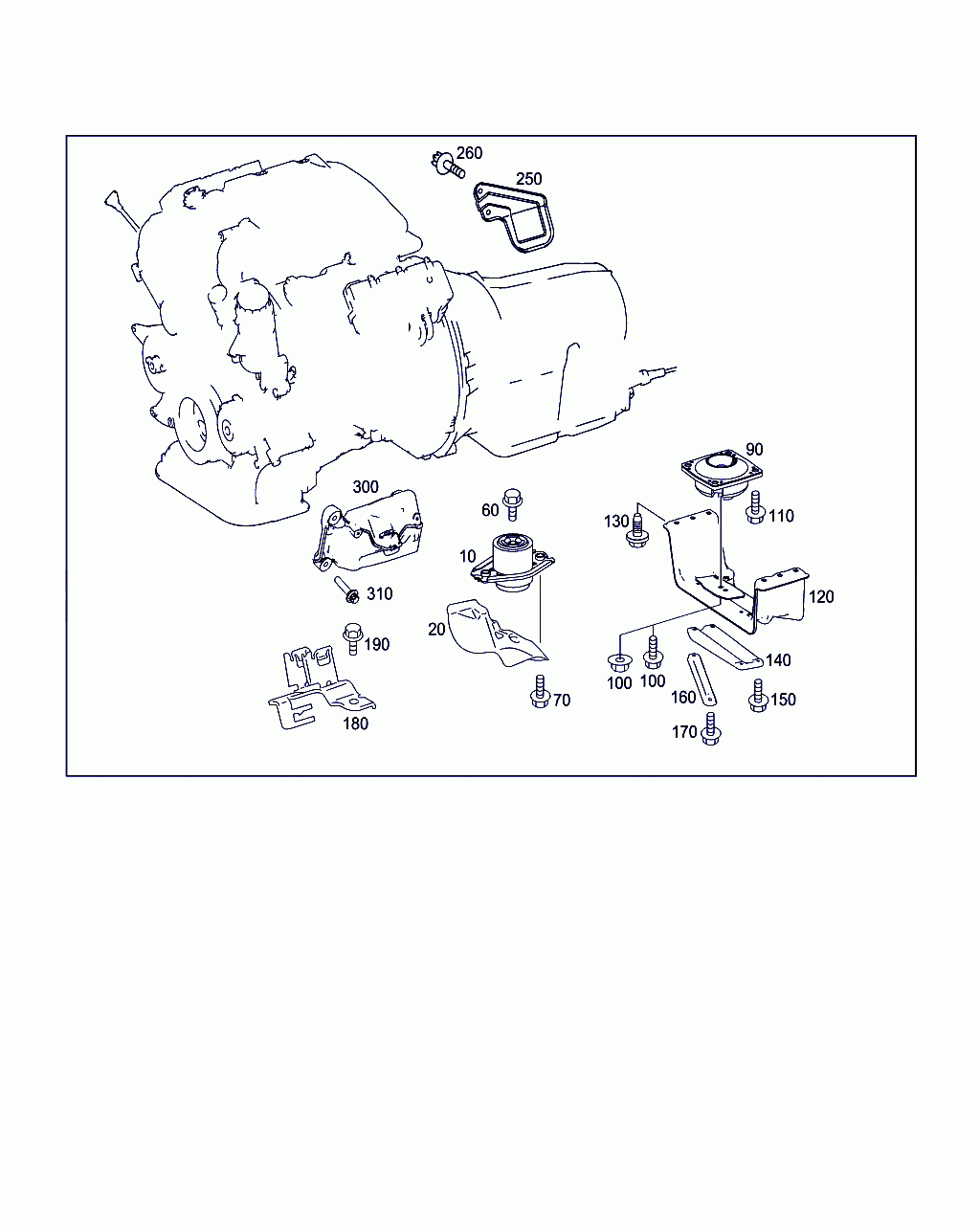 ENGINE SUPPORT, <span>A 251 240 43 17, Main Group: Engine Suspension, Diagram: ENGINE SUSPENSION, Location Of Picture: 10