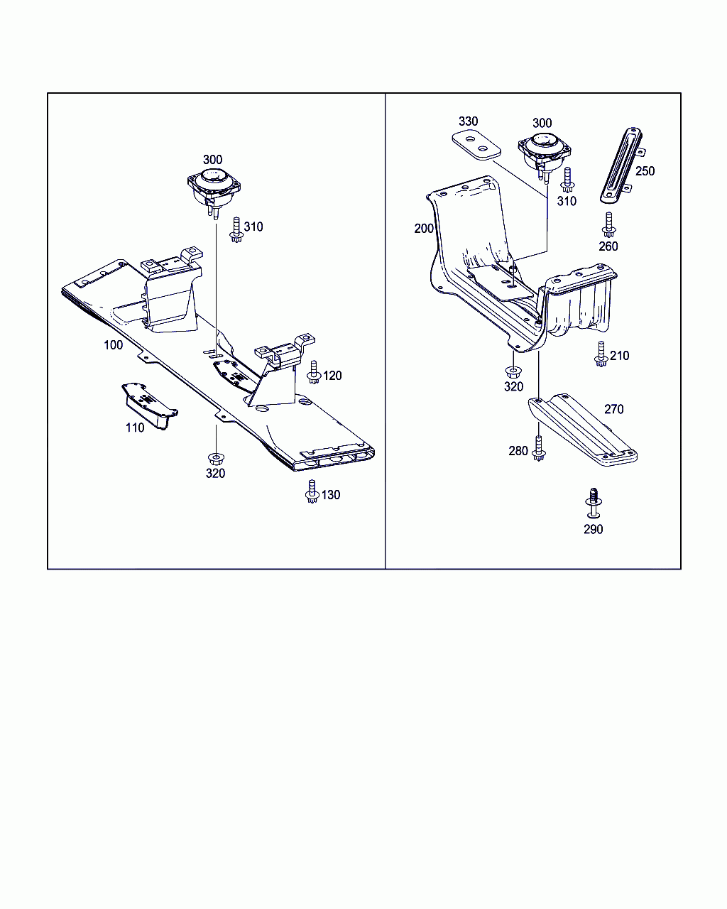 CROSS MEMBER, <span>A 166 240 02 32, Main Group: Engine Suspension, Diagram: ENGINE SUSPENSION, Location Of Picture: 100