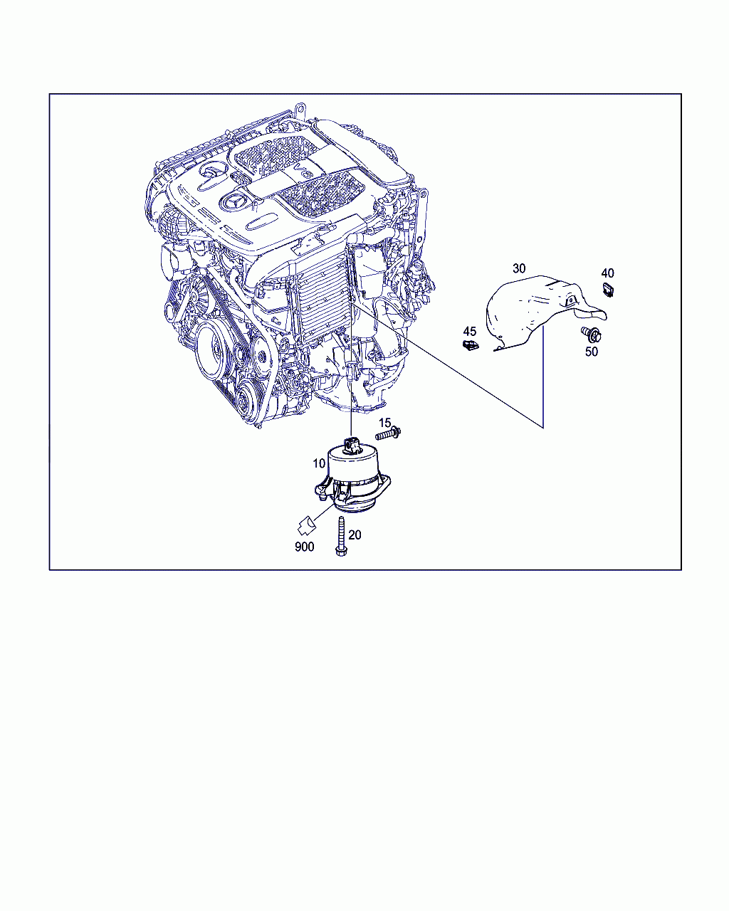 ENGINE SUPPORT, <span>A 222 240 44 00, Main Group: Engine Suspension, Diagram: ENGINE SUSPENSION, Location Of Picture: 10