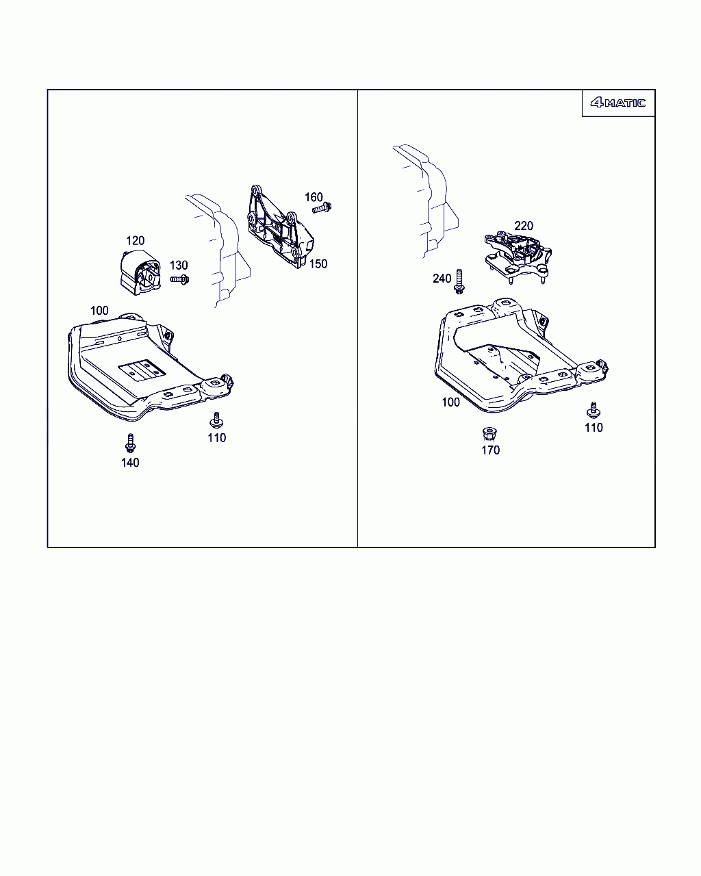 ENGINE SUPPORT, <span>A 221 240 14 18, Main Group: Engine Suspension, Diagram: ENGINE SUSPENSION, Location Of Picture: 120