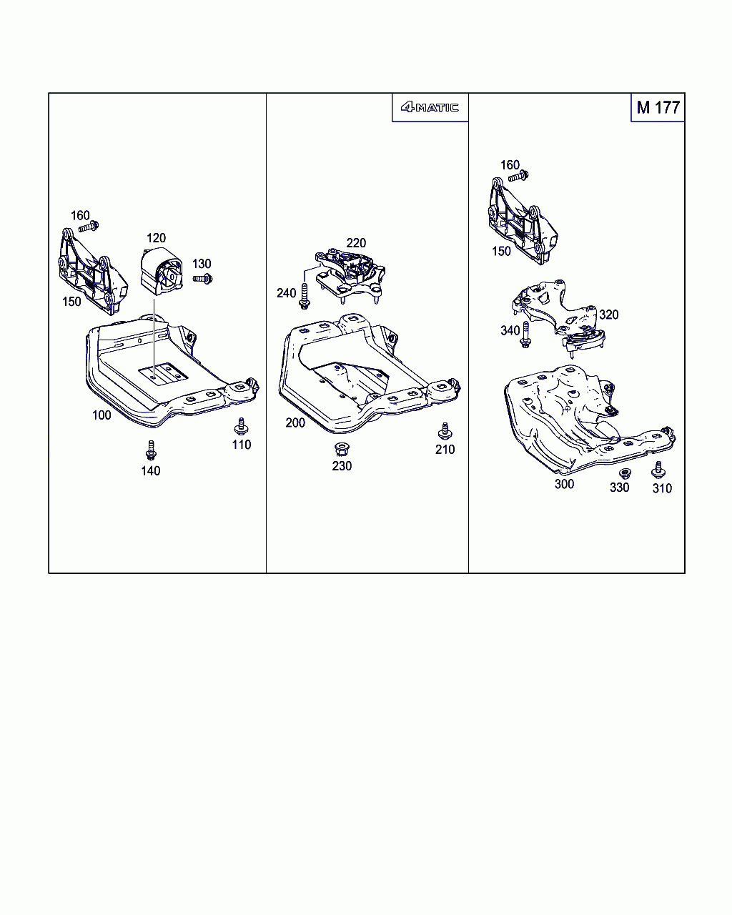 TRANSMISSION BEARING, <span>A 217 240 00 00, Main Group: Engine Suspension, Diagram: ENGINE SUSPENSION, Location Of Picture: 220