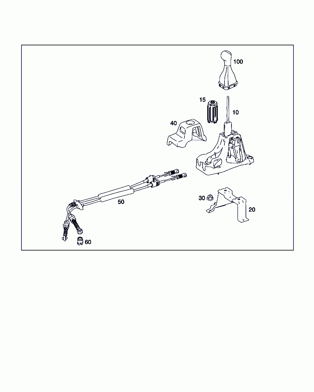 SHIFT LEVER HANDLE, <span>A 169 364 43 10, Main Group: Gearshift Mechanism, Diagram: FLOOR SHIFT USED WITH MANUAL TRANSMISSION, Location Of Picture: 100
