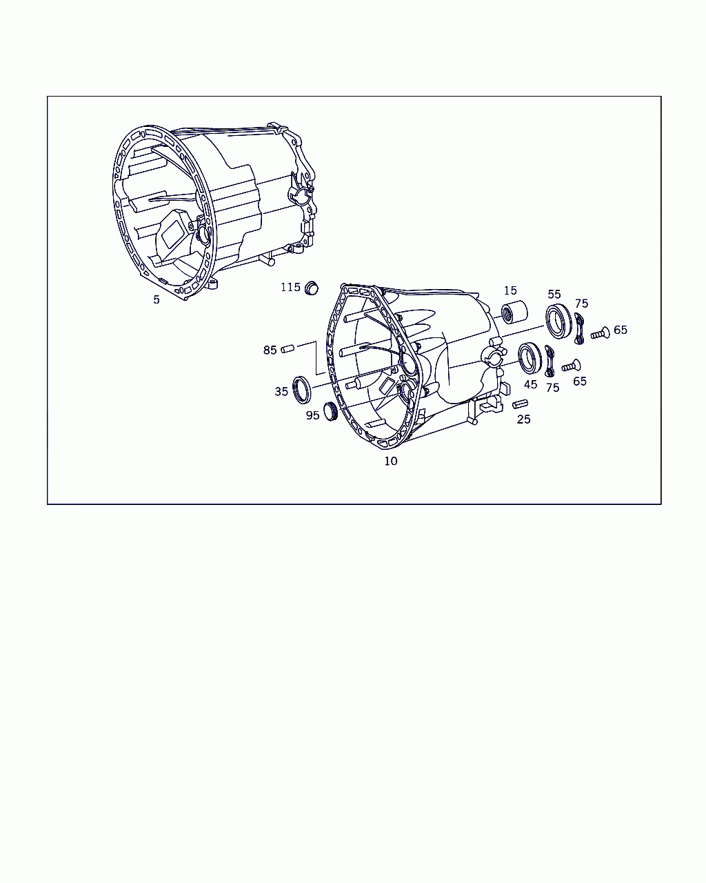 TRANSMISSION CASE, <span>A 211 261 12 01, Main Group: Manual Transmission, Diagram: TRANSMISSION CASE AND COVER, Location Of Picture: 10