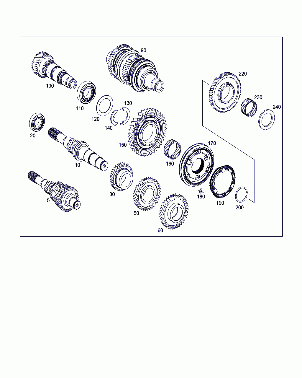 THRUST WASHER, <span>A 176 990 03 82, Main Group: Transmission;six-Speed, Diagram: TRANSMISSION SHAFTS AND GEARS, Location Of Picture: 140