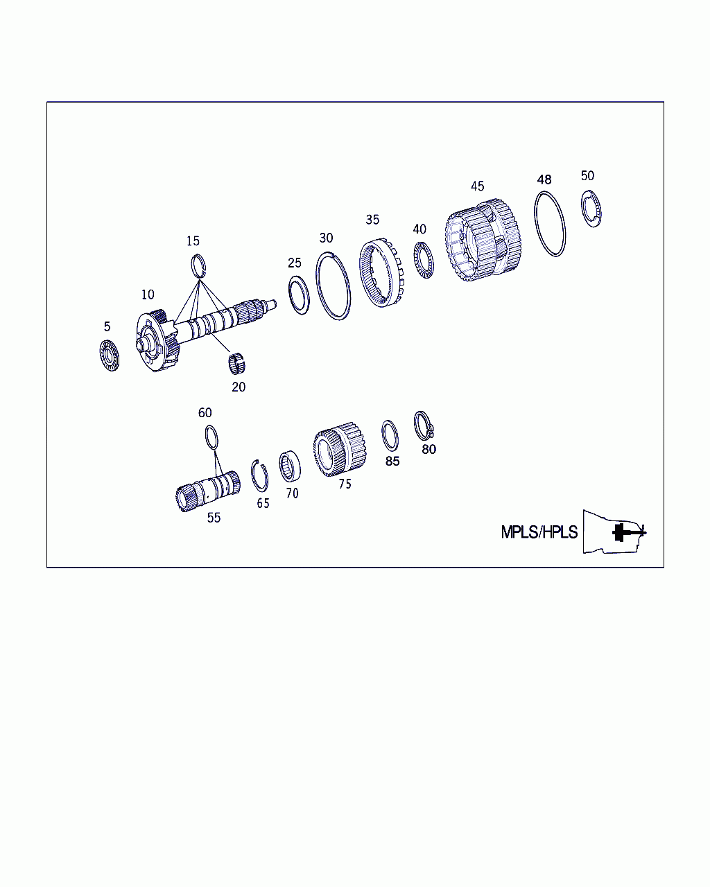 FREEWHEEL UNIT, <span>A 240 270 01 31, Main Group: 722.6 Mercedes-Benz Aut.transmission, Diagram: CENTER PLANETARY SET, (OUTPUT SHAFT) REAR PLANETARY SET, Location Of Picture: 70