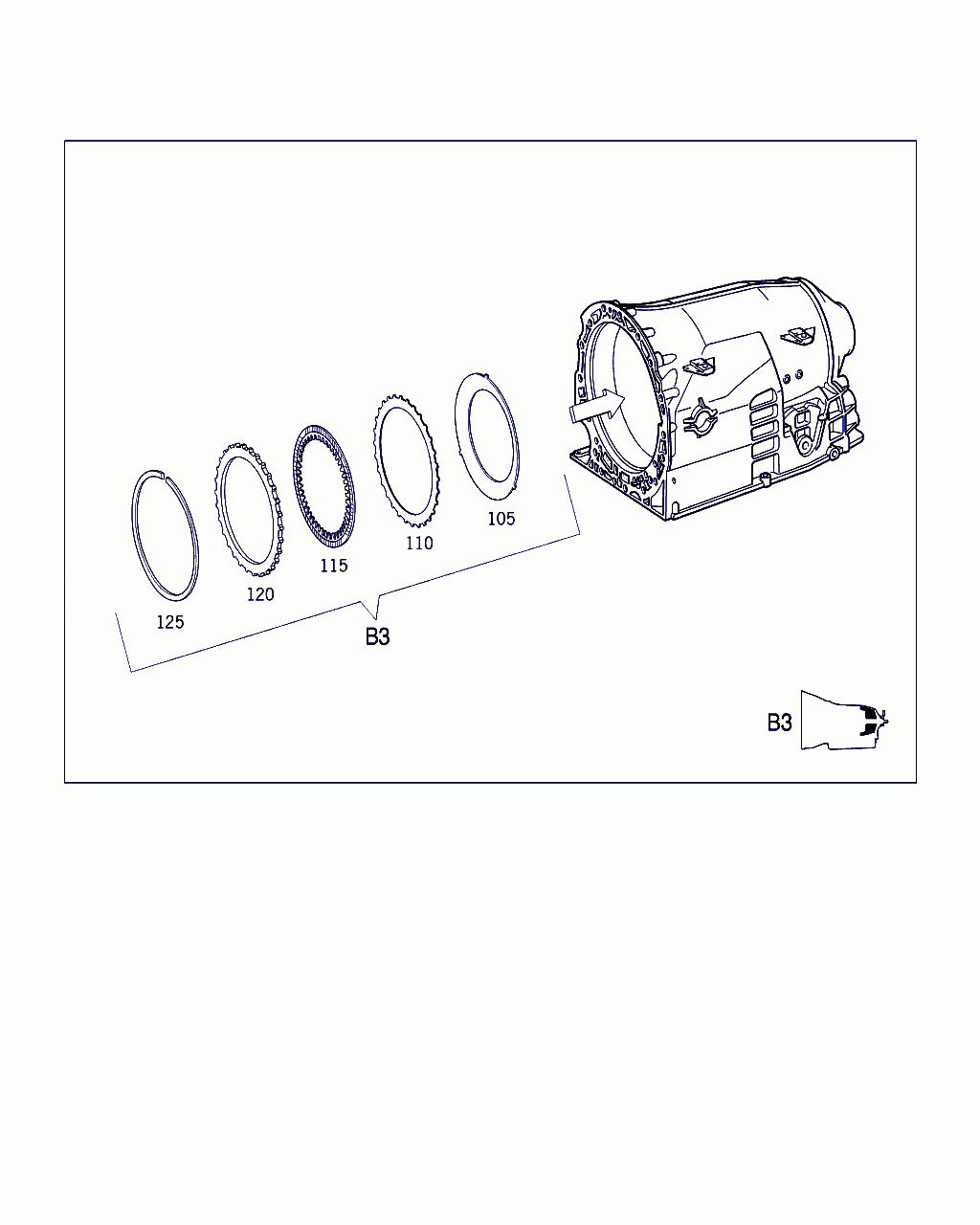 DISC SPRING, <span>A 140 993 08 26, Main Group: 722.6 Mercedes-Benz Aut.transmission, Diagram: MULTIPLE DISK BRAKE B2, MULTIPLE DISK BRAKE B3,PARKING LOCK GEARWHEEL, Location Of Picture: 105