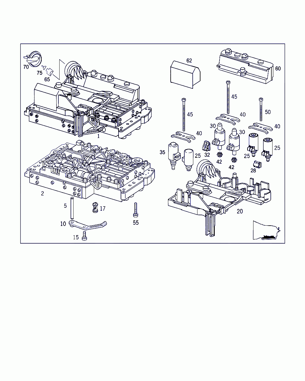 VALVE GEAR, <span>A 140 270 04 06, Main Group: 722.6 Mercedes-Benz Aut.transmission, Diagram: ELECTRONIC-HYDRAULIC CONTROL UNIT, Location Of Picture: 1
