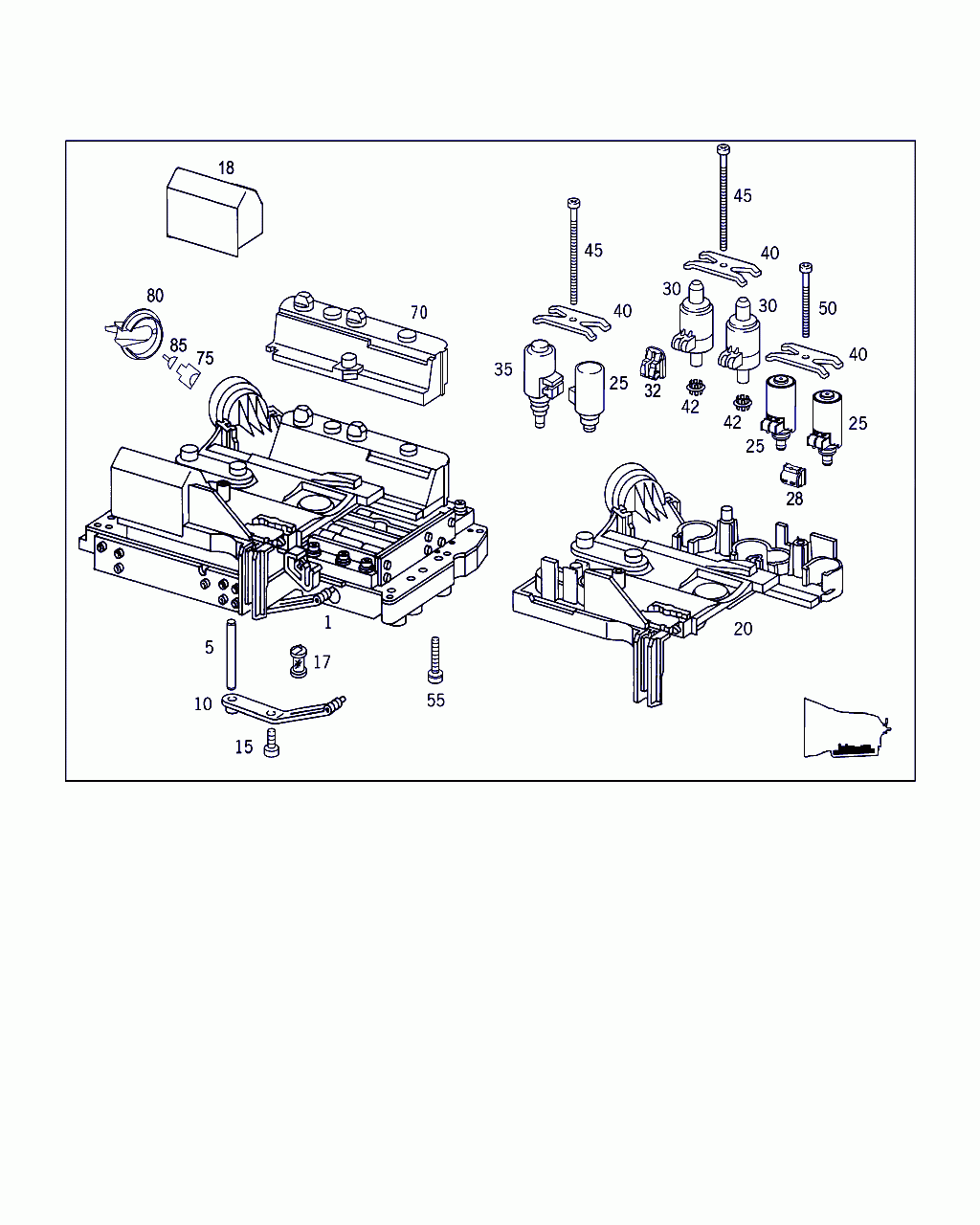 VALVE GEAR, <span>A 140 270 06 06, Main Group: 722.6 Mercedes-Benz Aut.transmission, Diagram: ELECTRONIC-HYDRAULIC CONTROL UNIT, Location Of Picture: 1