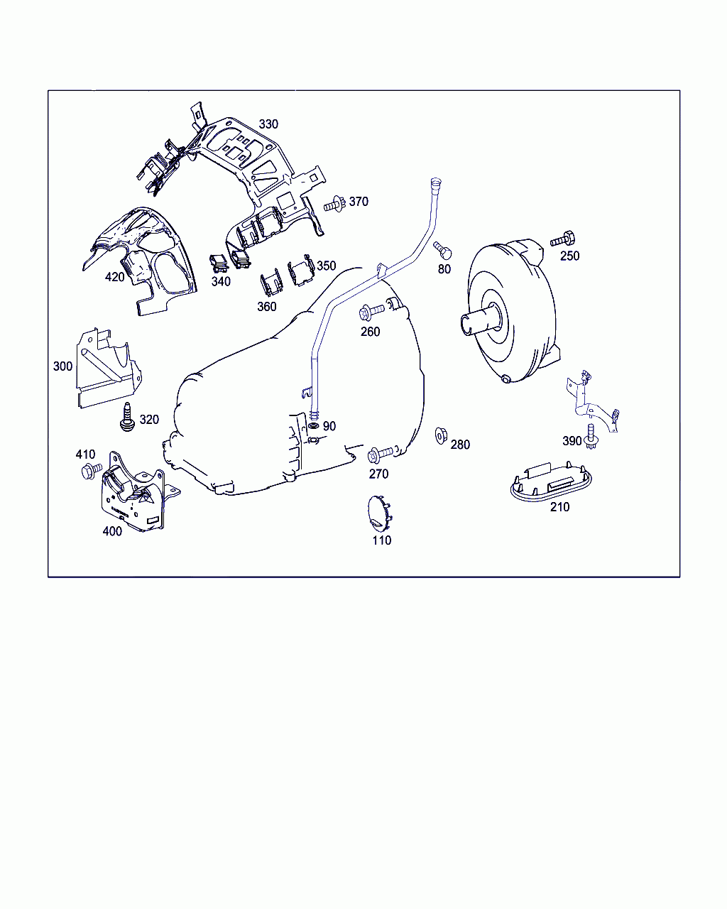 VIBRATION DAMPER, <span>A 221 270 01 75, Main Group: Mercedes-Benz Automatic Transmission, Diagram: ATTACHED PARTS FOR TRANSMISSION, OIL FILLER PIPE, Location Of Picture: 400