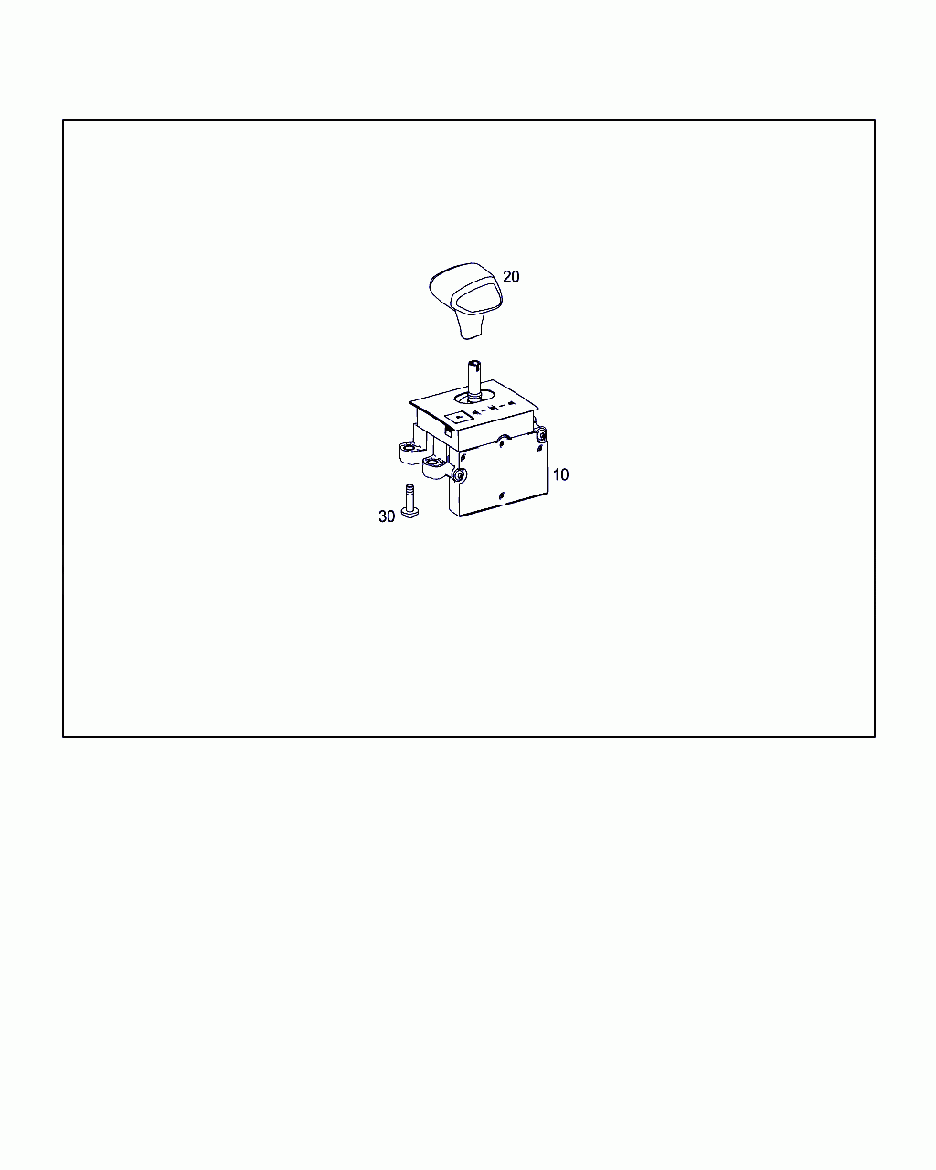SELECTOR LEVER HANDLE, <span>A 190 260 00 00, Main Group: Mercedes-Benz Automatic Transmission, Diagram: CENTER SHIFTER CONSOLE, AUTOMATIC TRANSMISSION, Location Of Picture: 20