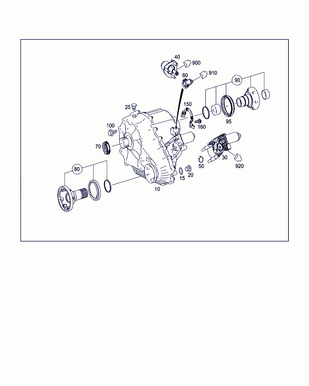 LONG. TRANSFER CASE, <span>A 251 280 20 00, Main Group: Transfer Case, Diagram: TRANSFER CASE ASSEMBLY, Location Of Picture: 10