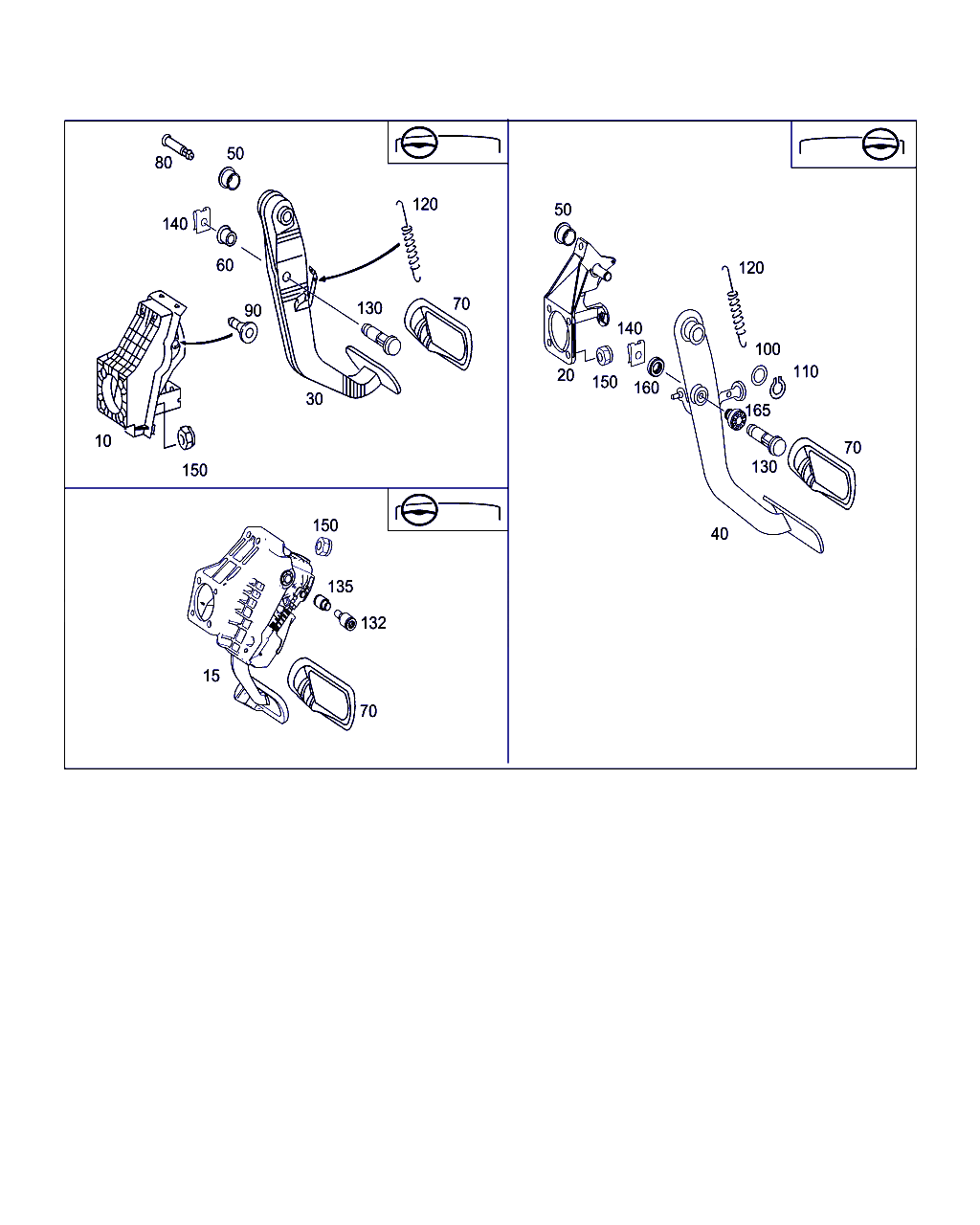 PEDAL ASSEMBLY, <span>A 221 290 09 01, Main Group: Pedal Assembly, Diagram: PEDAL ASSEMBLY WITH BEARING, Location Of Picture: 15