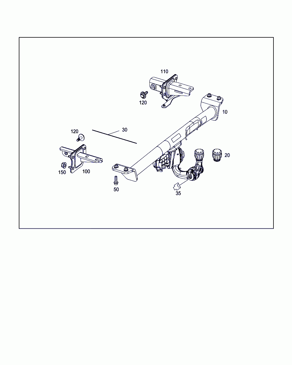 ELECTRICAL WIRING HARNESS, <span>A 205 540 52 46, Main Group: Hitching Mechanism, Diagram: TRAILER COUPLING, Location Of Picture: 30