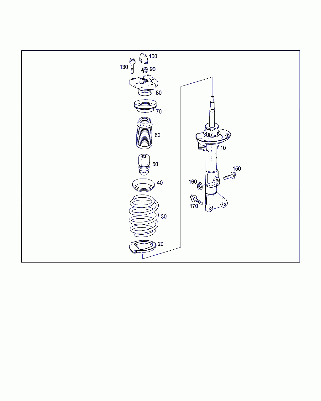 SHOCK-ABSORBER STRUT, <span>A 207 323 22 00, Main Group: Springs, Suspension And Hydraulic System, Diagram: SPRING STRUT AND SPRING STRUT MOUNTING FRONT, Location Of Picture: 10