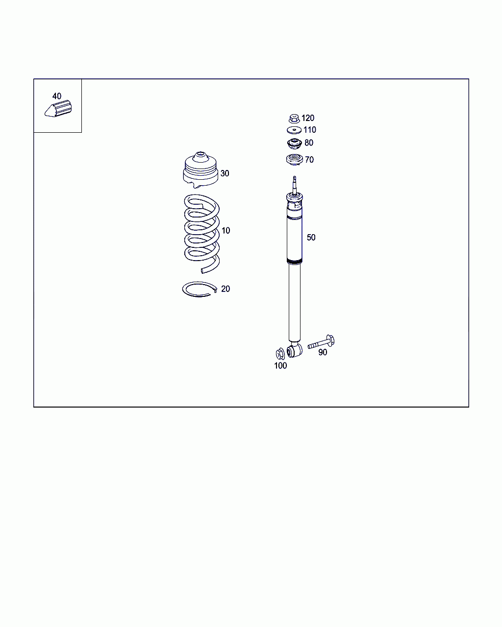 SHOCK ABSORBER, <span>A 219 326 05 00, Main Group: Springs, Suspension And Hydraulic System, Diagram: REAR SPRINGS AND SUSPENSION - STANDARD SUSPENSION, Location Of Picture: 50