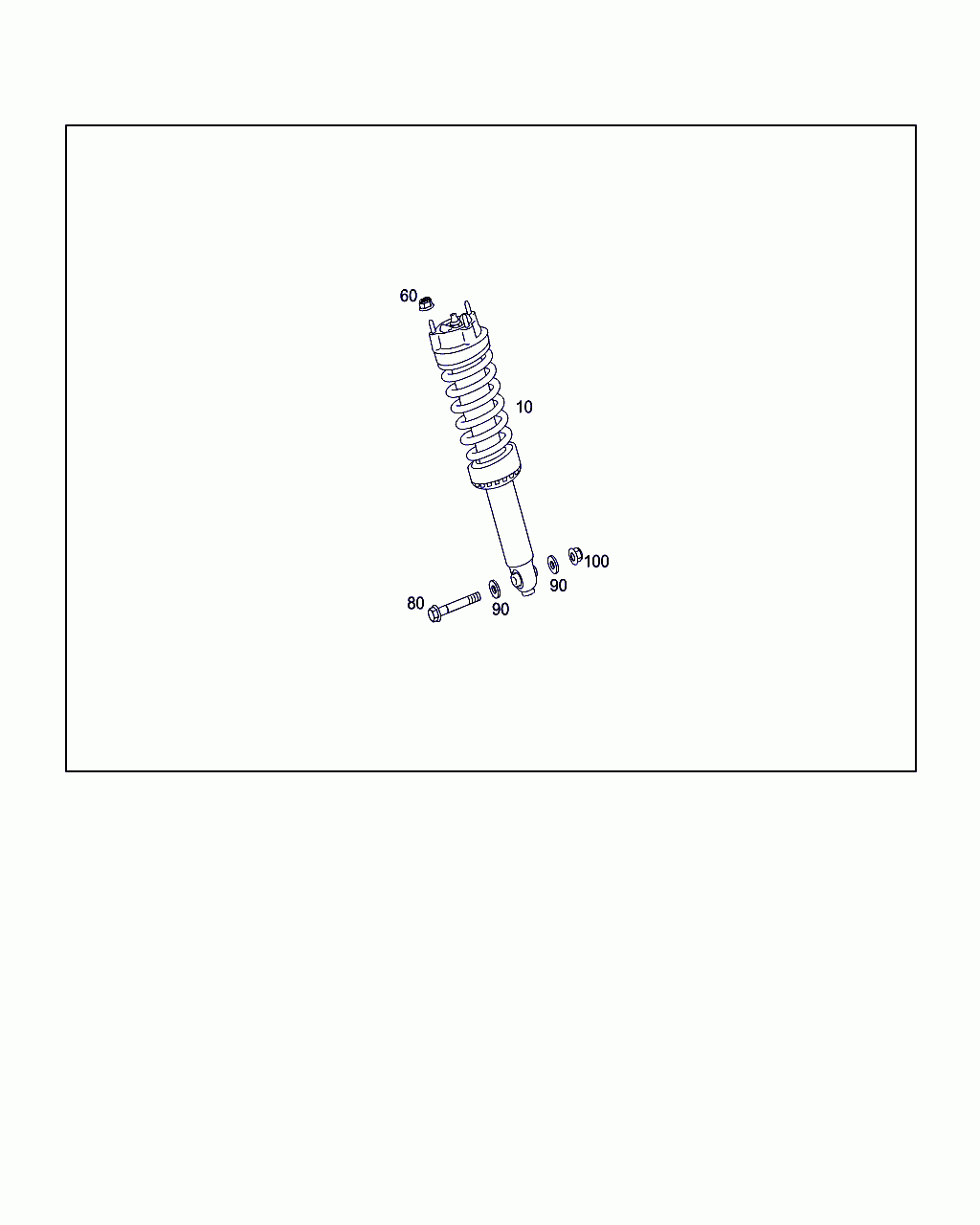 SPRING STRUT, <span>A 190 320 03 00, Main Group: Springs, Suspension And Hydraulic System, Diagram: SPRING STRUT AND SPRING STRUT MOUNTING REAR, Location Of Picture: 10