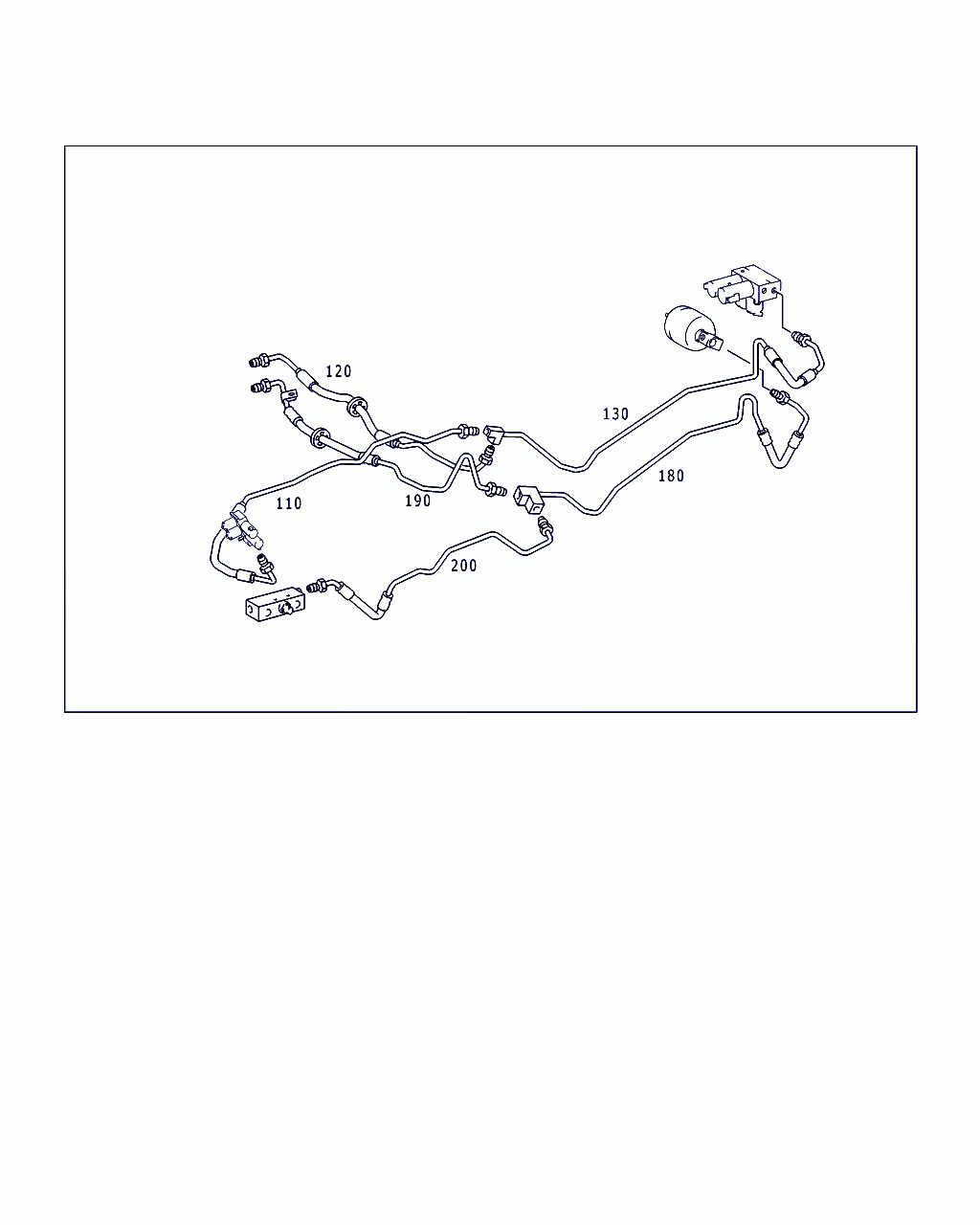 HOSE, <span>A 220 997 82 82, Main Group: Springs, Suspension And Hydraulic System, Diagram: LINE ARRANGEMENT OF HYDRAULIC SYSTEM, Location Of Picture: 110