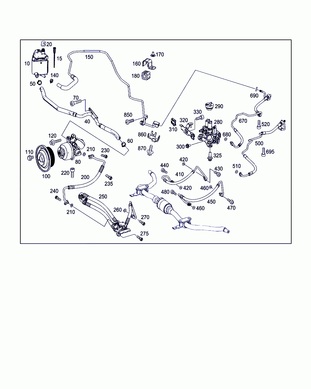 OIL HIGH PRESSURE LINE, <span>A 166 320 19 72, Main Group: Springs, Suspension And Hydraulic System, Diagram: HYDRAULIC SYSTEM FOR DRIVING STABILITY (ARS), Location Of Picture: 250