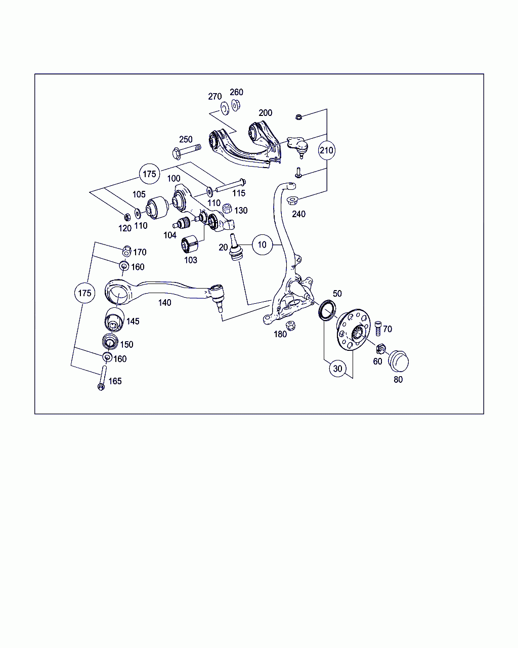 CONTROL ARM, <span>A 219 330 01 07, Main Group: Front Axle, Diagram: STEERING KNUCKLE AND CONTROL ARM, Location Of Picture: 200