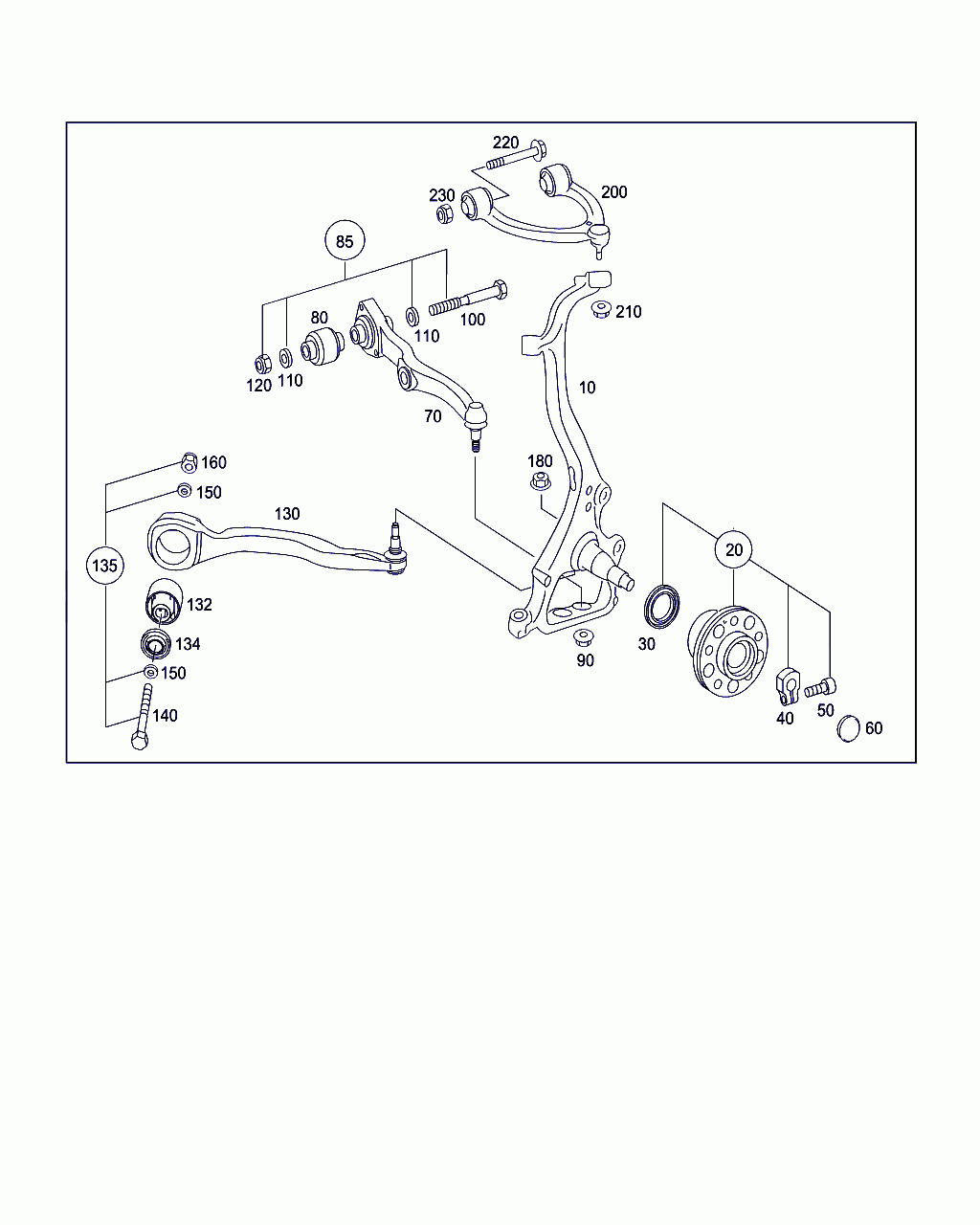 STEERING KNUCKLE, <span>A 221 332 29 01, Main Group: Front Axle, Diagram: STEERING KNUCKLE AND CONTROL ARM, Location Of Picture: 10