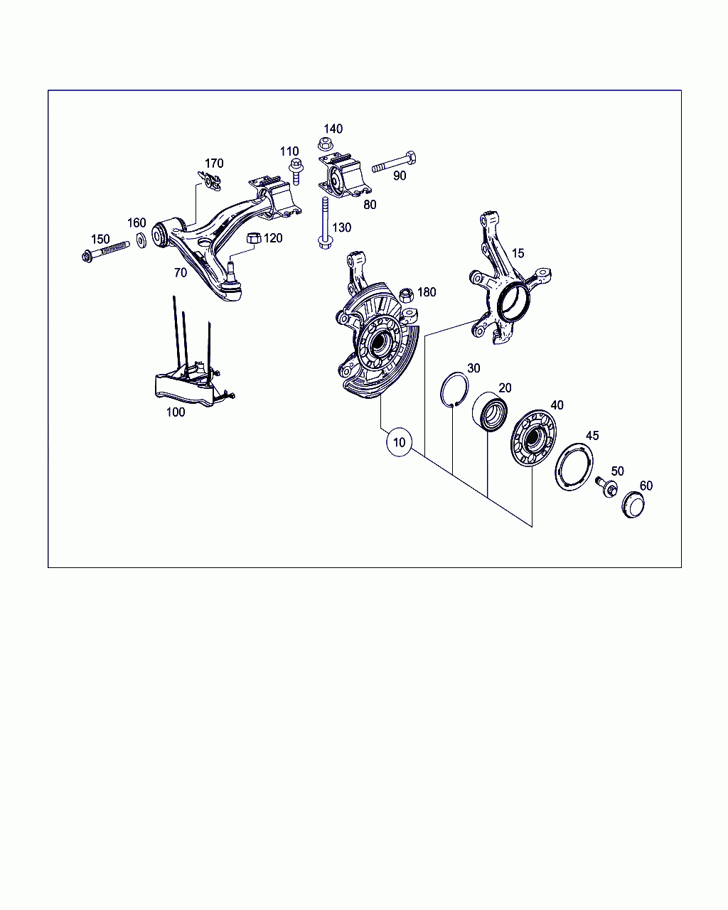 CONTROL ARM, <span>A 246 330 17 07, Main Group: Front Axle, Diagram: STEERING KNUCKLE AND CONTROL ARM, Location Of Picture: 70