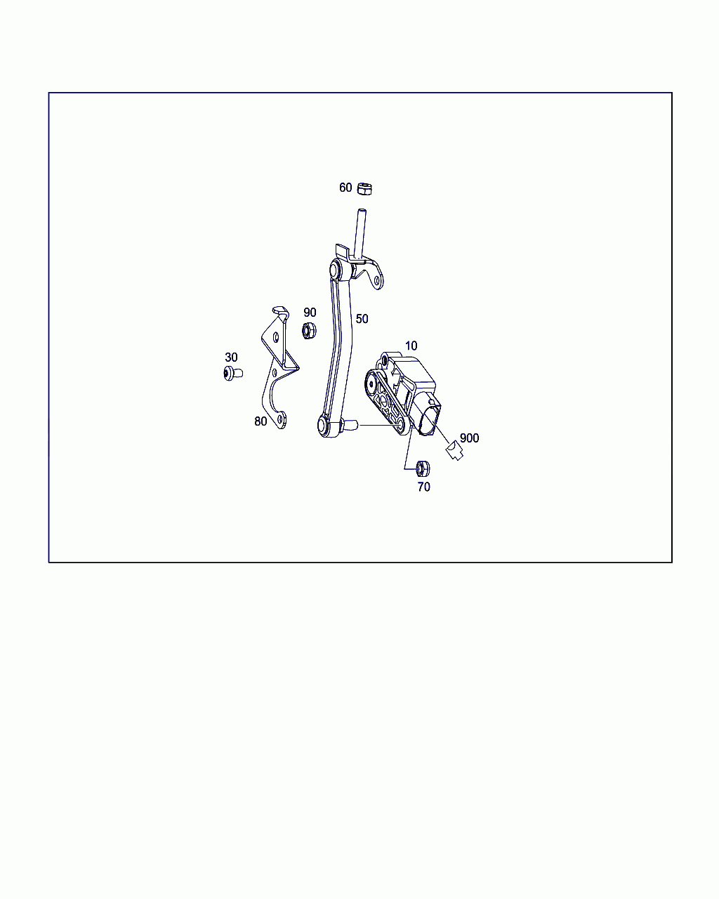 LINK ROD, <span>A 166 320 01 32, Main Group: Front Axle, Diagram: REGULATION OF DYNAMIC HEADLAMP RANGE CONTROL, FRONT, Location Of Picture: 50