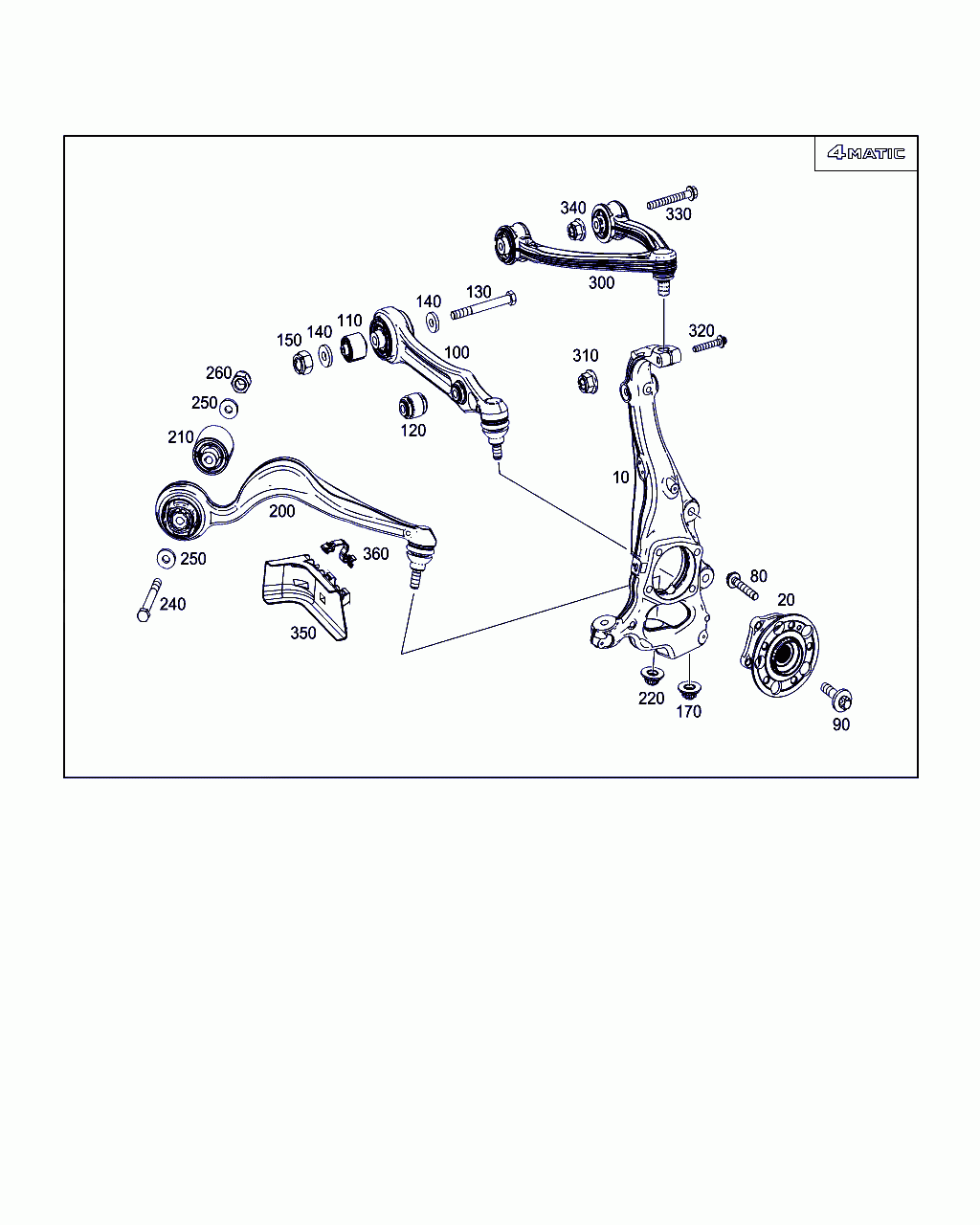 SPRING LINK, <span>A 222 330 45 00, Main Group: Front Axle, Diagram: 4MATIC STEERING KNUCKLE & CONTROL ARM, Location Of Picture: 100