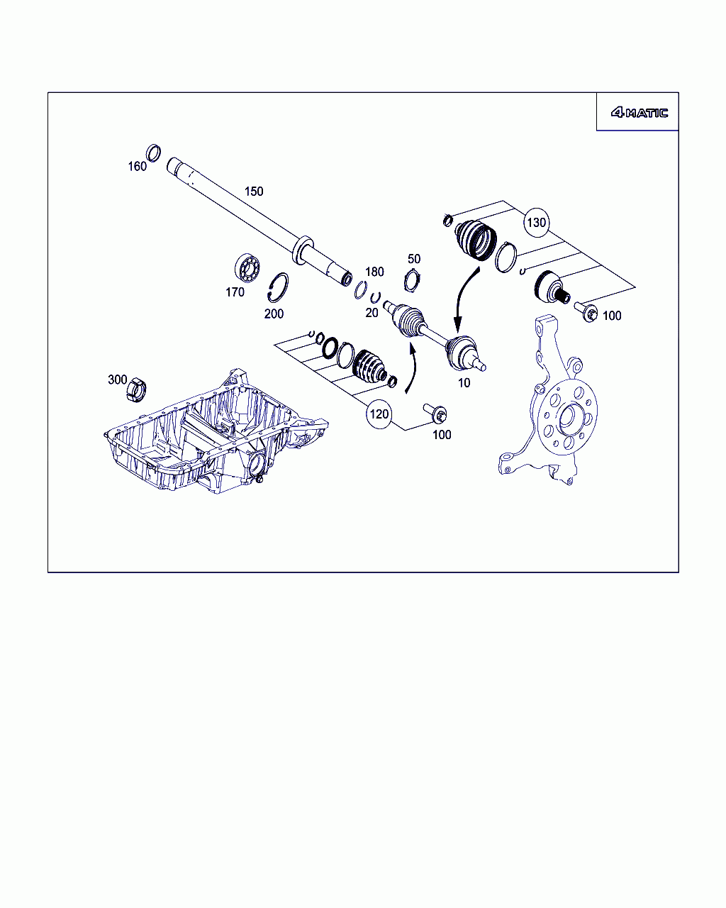 RS ELASTOMERIC CUP, <span>A 204 330 05 85, Main Group: Front Axle, Diagram: 4MATIC FRONT AXLE SHAFT, Location Of Picture: 130