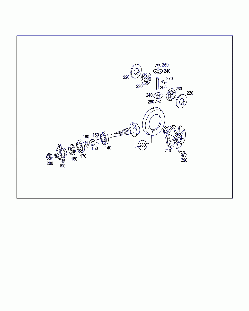 GEAR SET, <span>A 203 350 24 39, Main Group: Rear Axle, Diagram: REAR AXLE HOUSING WITH DIFFERENTIAL, Location Of Picture: 280