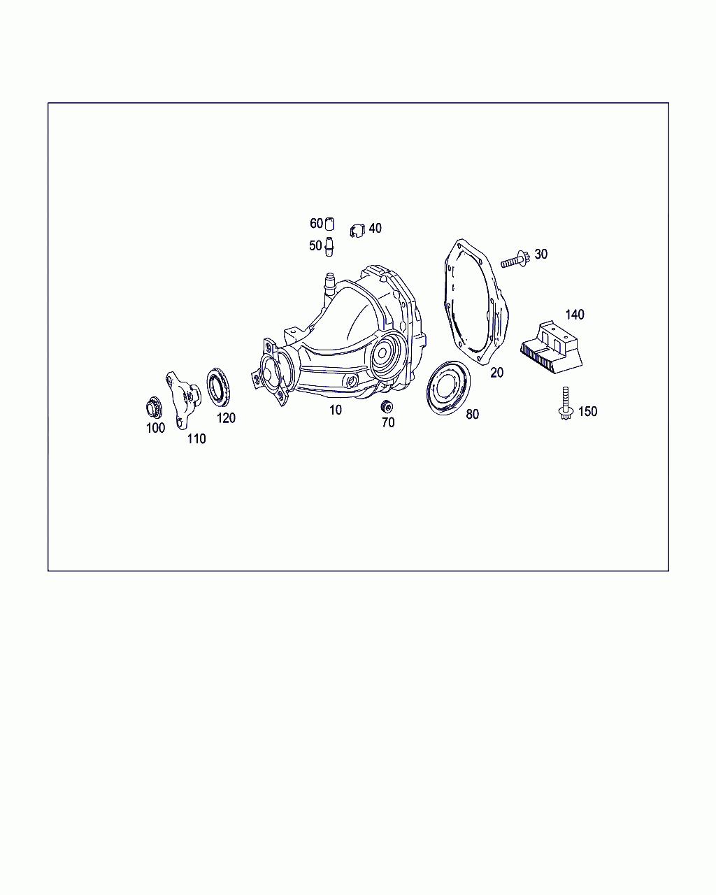 REAR AXLE DIFFERENTIAL, <span>A 219 350 55 14, Main Group: Rear Axle, Diagram: REAR AXLE HOUSING WITH DIFFERENTIAL, Location Of Picture: 10