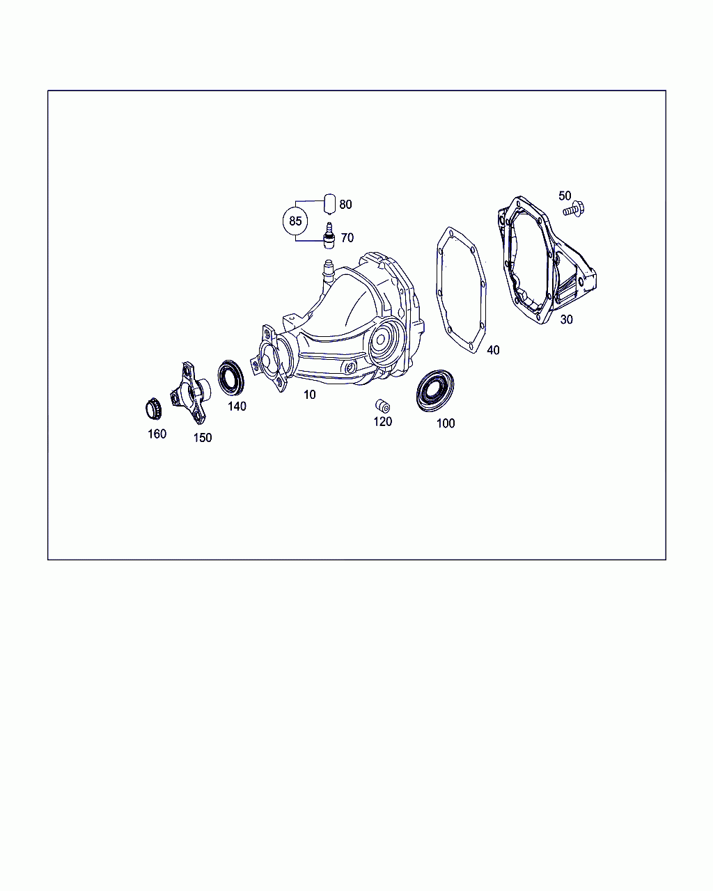 REAR AXLE DIFFERENTIAL, <span>A 204 350 22 03, Main Group: Rear Axle, Diagram: REAR AXLE HOUSING WITH DIFFERENTIAL, Location Of Picture: 10