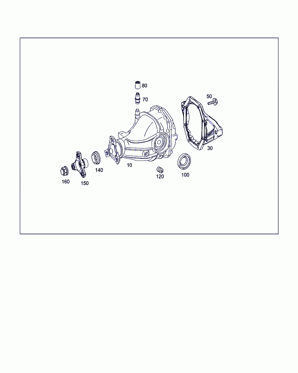 REAR AXLE DIFFERENTIAL, <span>A 204 350 01 14, Main Group: Rear Axle, Diagram: REAR AXLE HOUSING WITH DIFFERENTIAL, Location Of Picture: 10