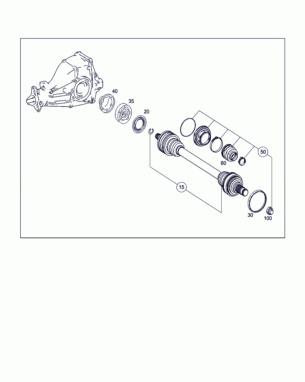 REAR AXLE SHAFT, <span>A 203 350 26 10, Main Group: Rear Axle, Diagram: AXLE SHAFT, Location Of Picture: 15