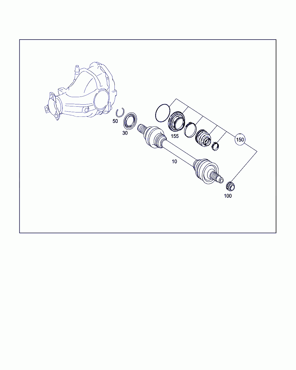 RS BOOT, <span>A 000 357 10 00, Main Group: Rear Axle, Diagram: AXLE SHAFT, Location Of Picture: 150
