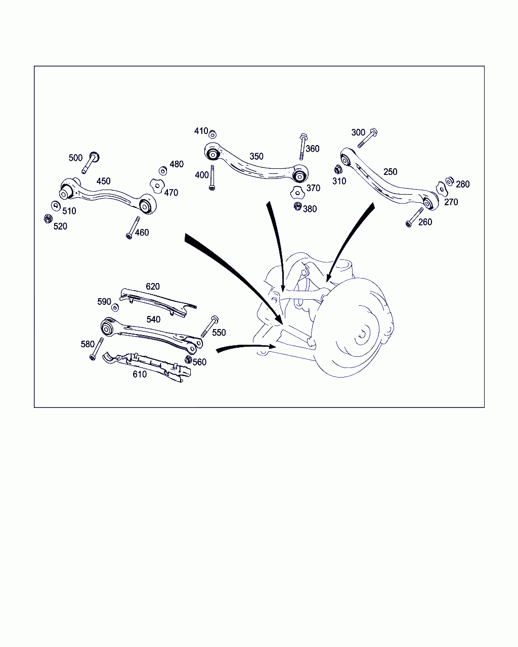 COVER, <span>A 204 352 02 88, Main Group: Rear Axle, Diagram: REAR AXLE SUSPENSION, Location Of Picture: 610