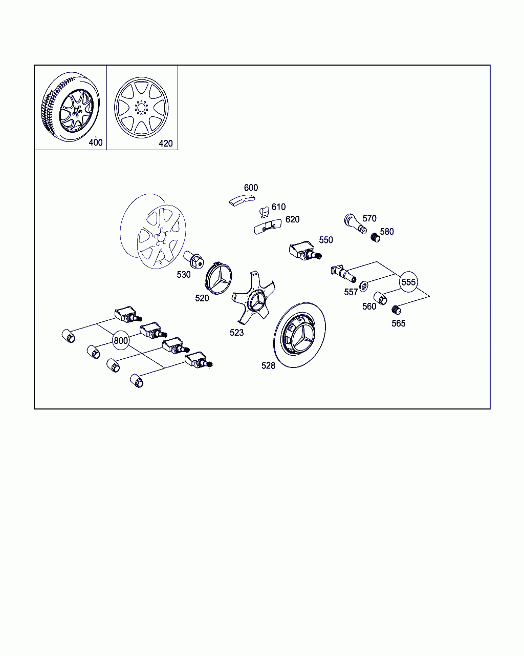 HUB CAP, <span>A 000 400 11 00, Main Group: Wheels, Diagram: WHEELS, Location Of Picture: 528