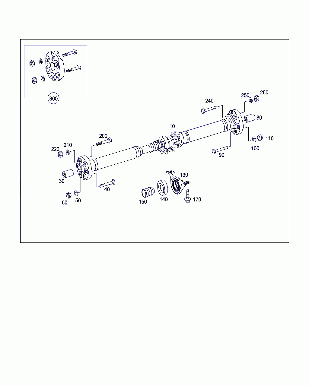 PROPELLER SHAFT, <span>A 204 410 36 06, Main Group: Propeller Shaft, Diagram: PROPELLER SHAFT, Location Of Picture: 10