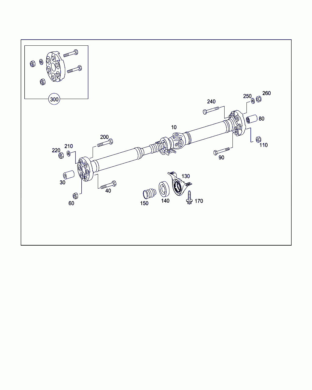 PROPELLER SHAFT, <span>A 207 410 00 00, Main Group: Propeller Shaft, Diagram: PROPELLER SHAFT, Location Of Picture: 10