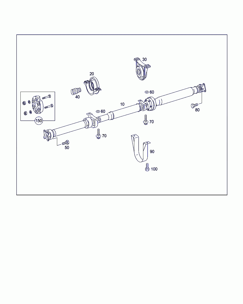 TS FLEXIBLE DISK, <span>A 906 411 00 15, Main Group: Propeller Shaft, Diagram: THREE-PIECE DRIVESHAFT, Location Of Picture: 150