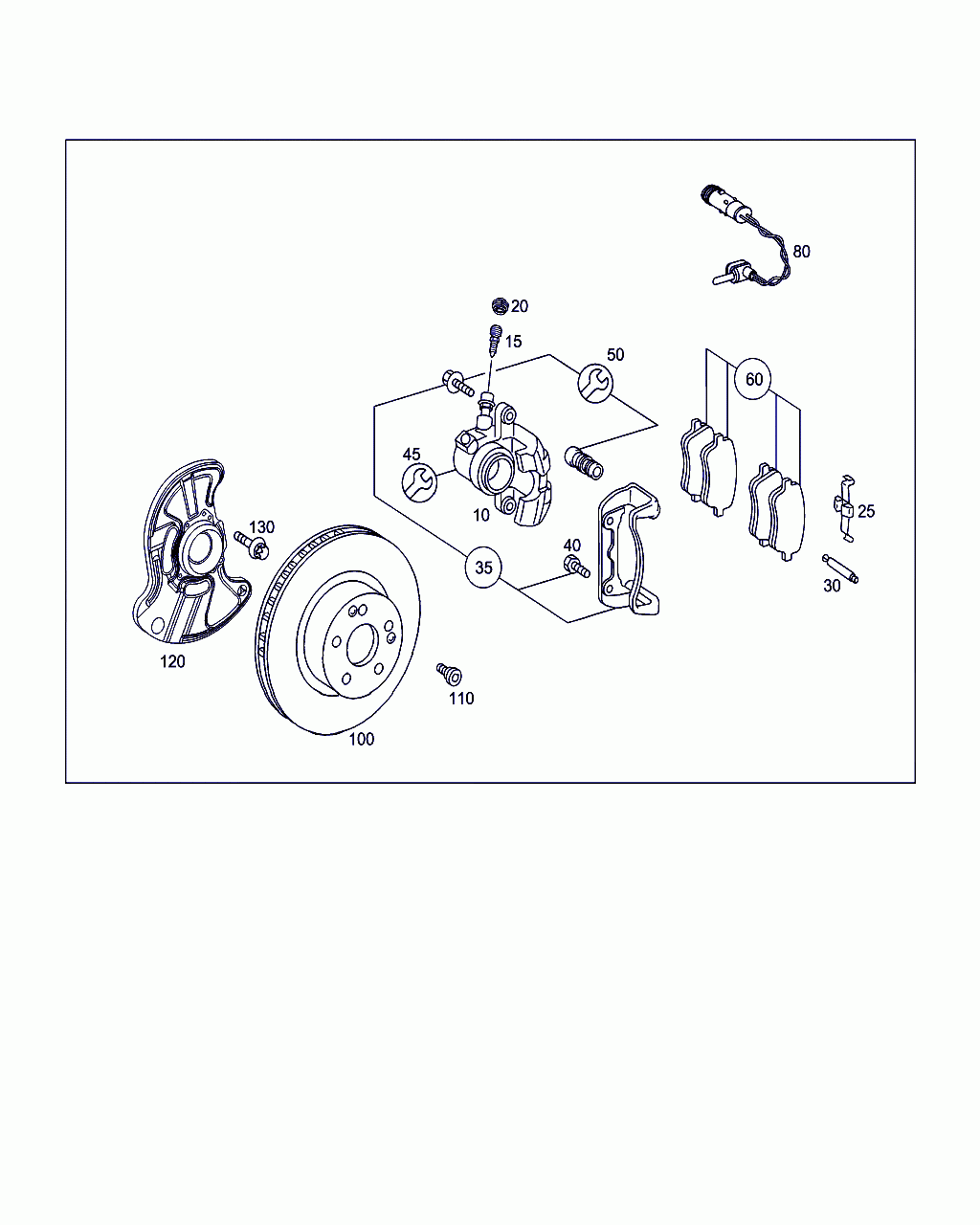 BRAKE PAD, <span>A 005 420 62 20, Main Group: Brakes, Diagram: FRONT WHEEL BRAKE, Location Of Picture: 60