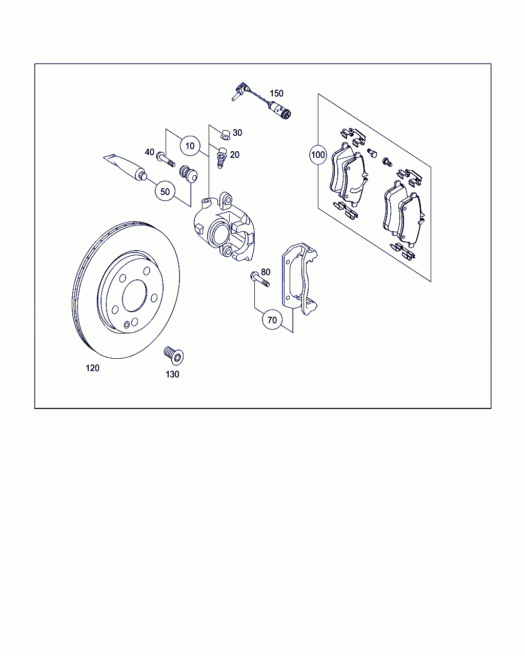 TS DISK BRAKE PAD, <span>A 169 420 18 20, Main Group: Brakes, Diagram: FRONT WHEEL BRAKE, Location Of Picture: 100