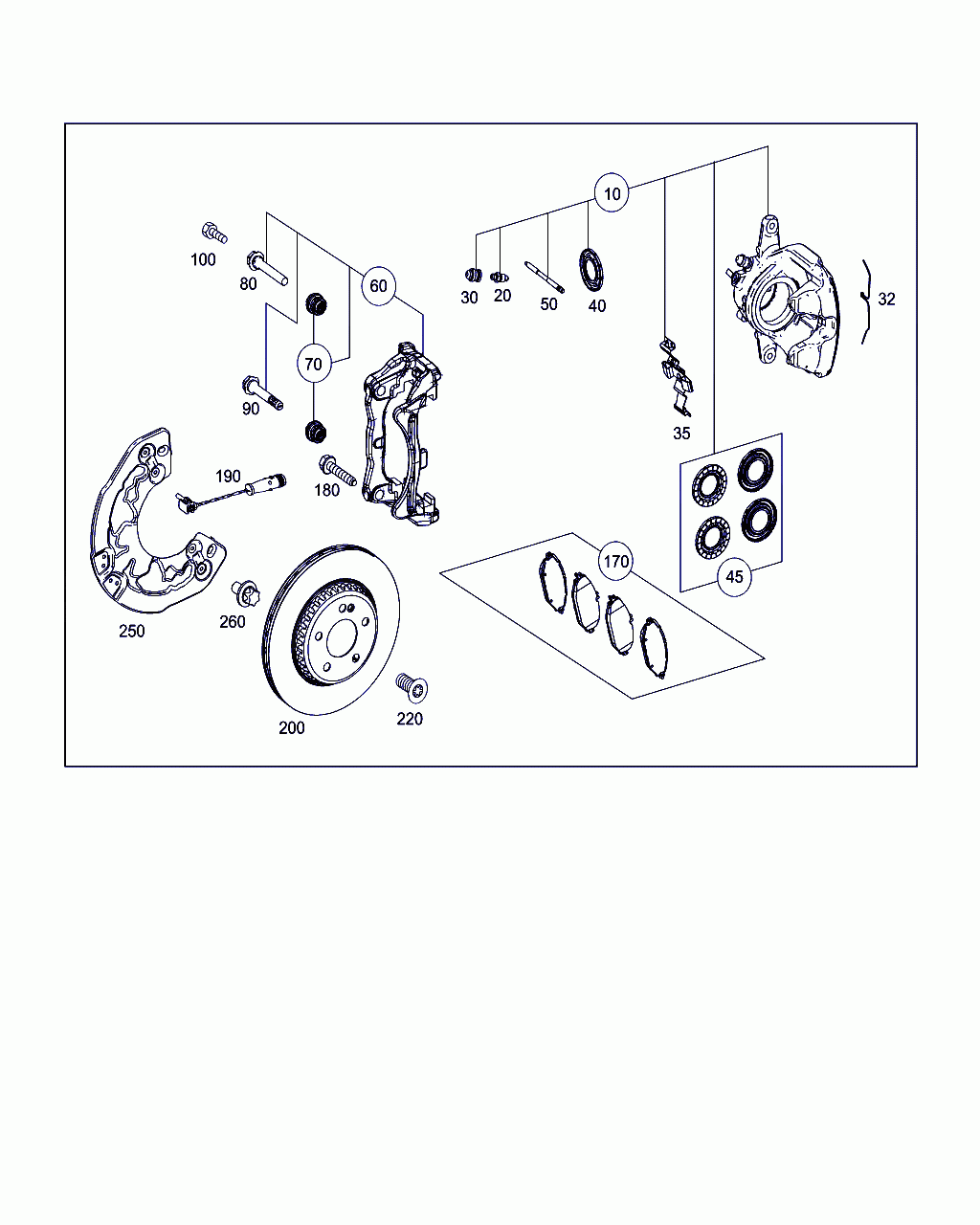 TS DISK BRAKE PAD, <span>A 008 420 38 20, Main Group: Brakes, Diagram: FRONT WHEEL BRAKE, Location Of Picture: 170