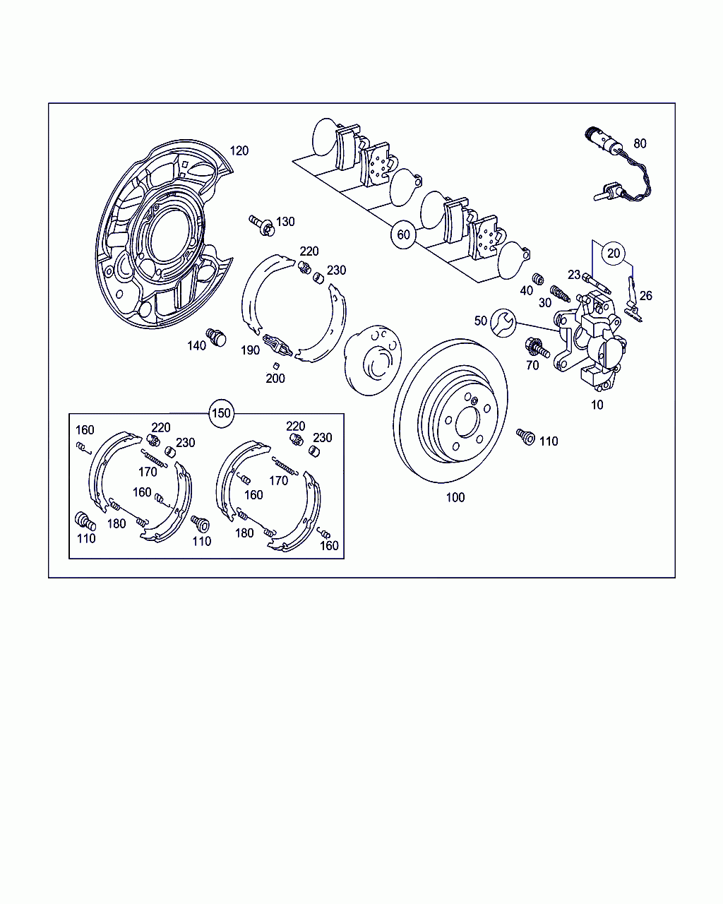 TS BRAKE PAD, <span>A 003 420 52 20, Main Group: Brakes, Diagram: REAR WHEEL BRAKE, Location Of Picture: 60