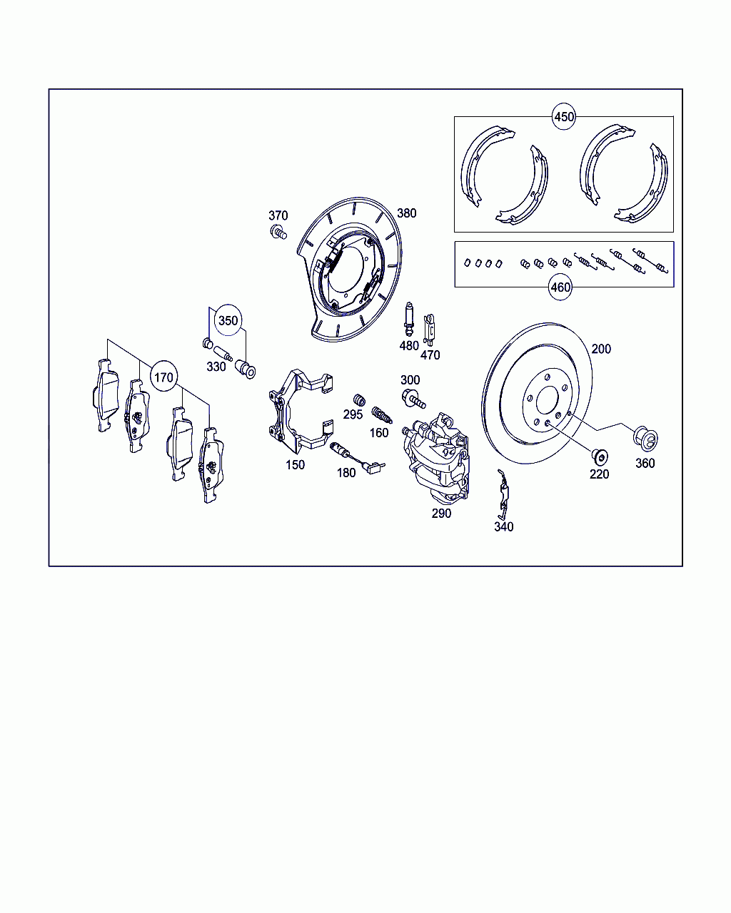 TS DISK BRAKE PAD, <span>A 005 420 82 20, Main Group: Brakes, Diagram: REAR WHEEL BRAKE, Location Of Picture: 170