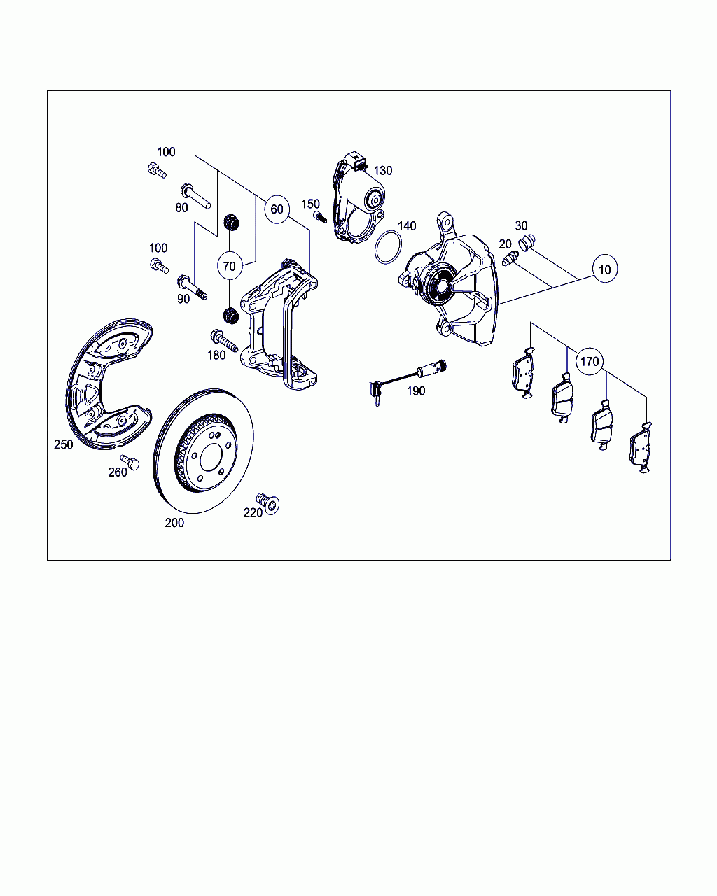 TS DISK BRAKE PAD, <span>A 000 420 61 00, Main Group: Brakes, Diagram: REAR WHEEL BRAKE, Location Of Picture: 170