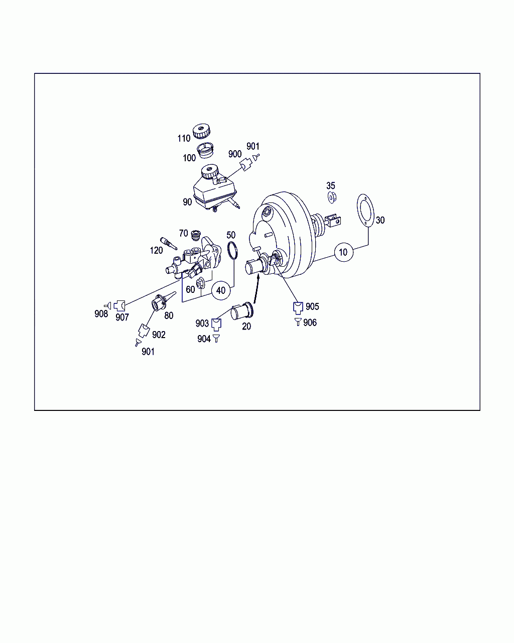 BRAKE BOOSTER ASSEMBLY, <span>A 005 430 89 30, Main Group: Brakes, Diagram: BRAKE BOOSTER, Location Of Picture: 10