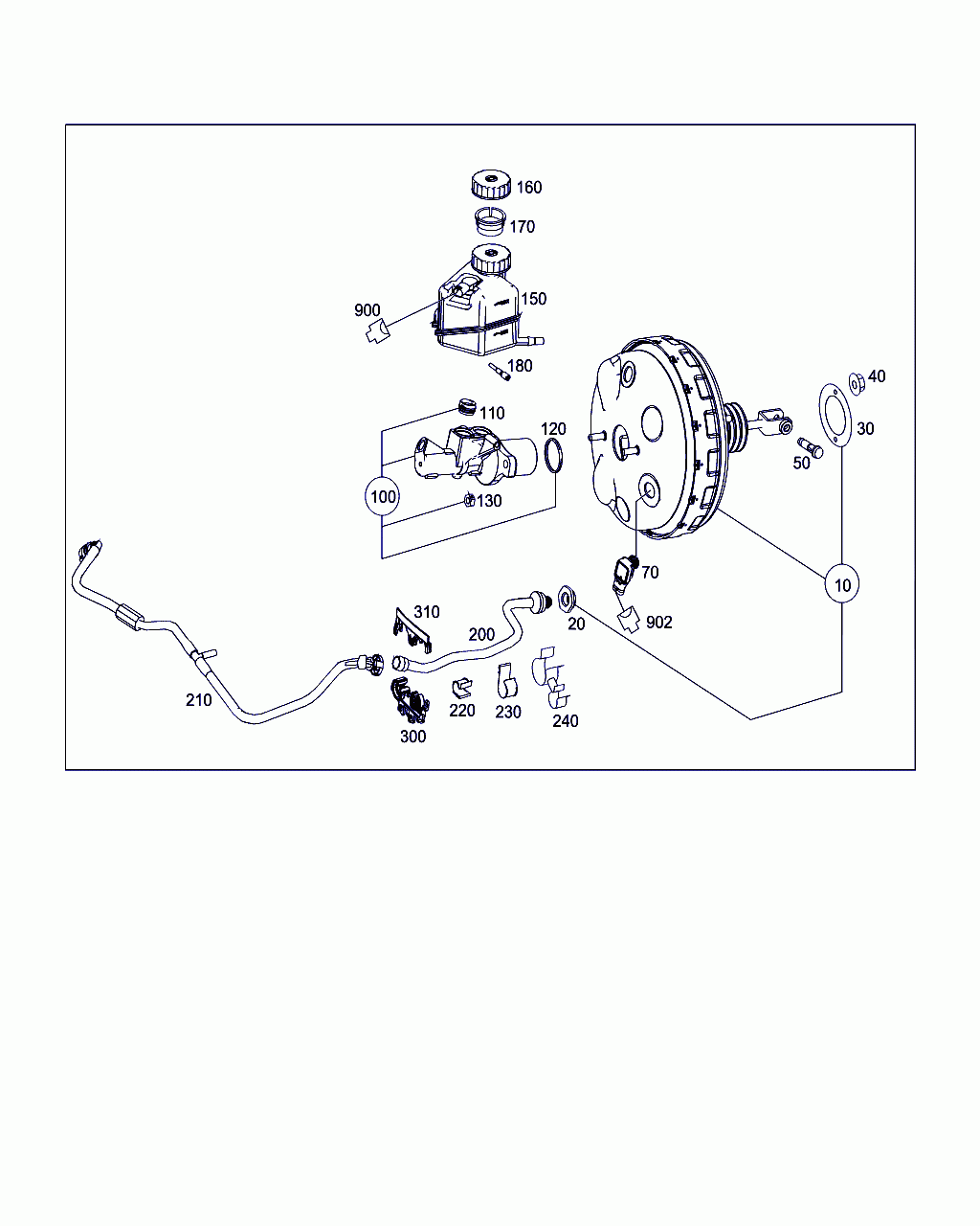 LINE, <span>A 204 430 19 29, Main Group: Brakes, Diagram: BRAKE BOOSTER, Location Of Picture: 210